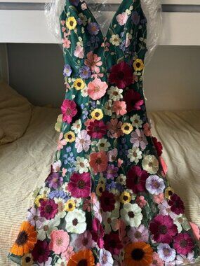 helsi nora deep v-neck sequin & applique midi dress HELSI Nora Deep V-Neck Sequin & Applique Midi Dress